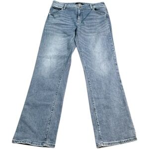 Hudson Los Angeles Women's Size 14 Blue Wash Denim  Button Back Pocket H0524-01‎
